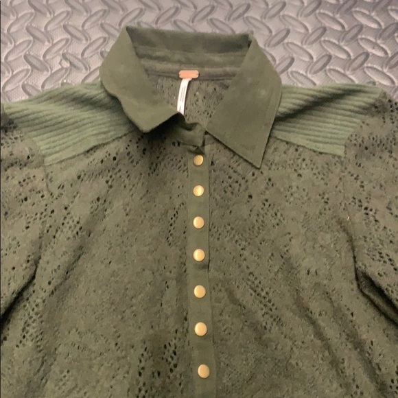 new FREE PEOPLE XSMALL Cozy Cadet Henley sweater - Picture 5 of 7